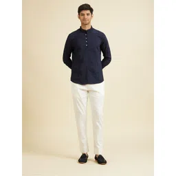 Manyavar Men Splendour Men Mandarin Collar Short Kurta-picture-11