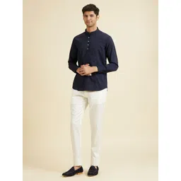 Manyavar Men Splendour Men Mandarin Collar Short Kurta image 1