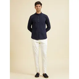 Manyavar Men Splendour Men Mandarin Collar Short Kurta image 4