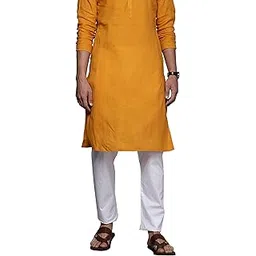 manyavar Men's Cotton Blend Pyjama with Elastic and String, Ankle Length Pajama for Men-picture-48