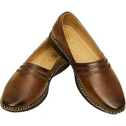 manyavar Men's Faux Leather Thread Embroidery Loafers-picture-45