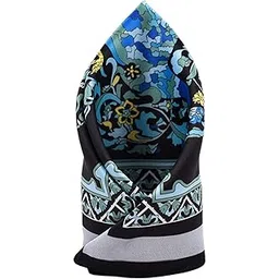 manyavar Men's Satin Printed Pocket Square (1pc)-picture-38