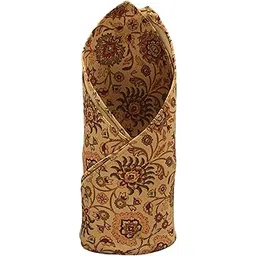 manyavar Men's Yellow Blended Rayon Printed Pocket Square (1pc)-picture-36