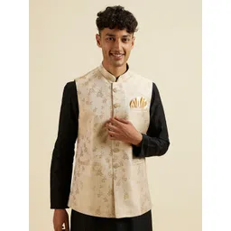 Manyavar Woven Design Nehru Jacket-picture-11