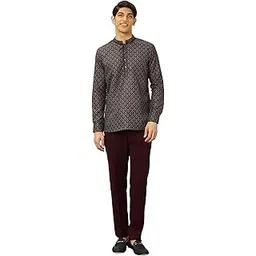Men's Art Silk Printed Short Kurta (1pc)-image-25