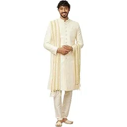 Men's Art Silk Self Textured Dupatta (1pc)-image-4