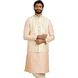 Men's Art Silk Sequins Embroidery Nehru Jacket (1 pc)-image-22