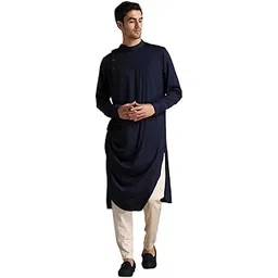Men's Blended Rayon Kurta Jacket Set-image-8