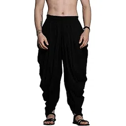 Men's Blended Viscose Solid Patiala with Elastic and String (1pc)-image-7