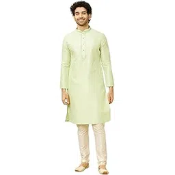 Men's Mens Art Silk Kurta Pajama Set-image-32