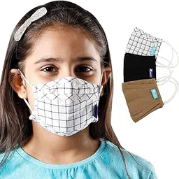 maple Kid Mask Reusable And Washable 3 Layer Printed Cotton Face Mask For Kids Boys girls Unisex Anti Pollution Assorted Mix Colour Free Size (3, Kids 7-12 Years)-picture-10