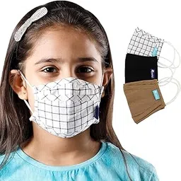 Maple Kid Mask Reusable And Washable 3 Layer Printed Cotton Face Mask For Kids Boys girls Unisex Anti Pollution Assorted Mix Colour Free Size (6, Kids 7-12 Years)-picture-12