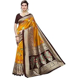 marabout Women New Attractive Art Silk Floral Printed Saree With Blouse_27xyz-picture-49