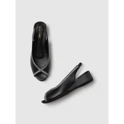 Marc Loire Embellished Peep Toe Wedge Heels-picture-30