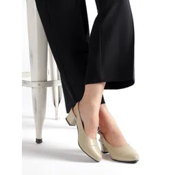 Marc Loire Solid Block Pumps with Perforated Detail-picture-25