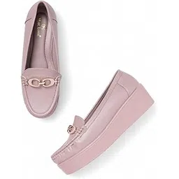 marc loire Women Comfortable Embellished Buckled Loafer Shoes for Casual Wear-picture-23