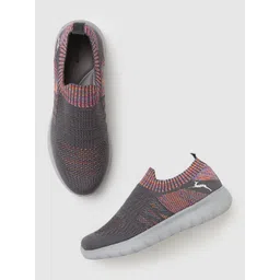 Marc Loire Women Grey Melange Woven Design Slip-On Sneakers-picture-23