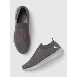 Marc Loire Women Grey Melange Woven Design Slip-On Sneakers-picture-23