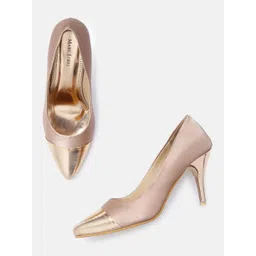 Marc Loire Women Rose Gold Colourblocked Pumps-picture-13