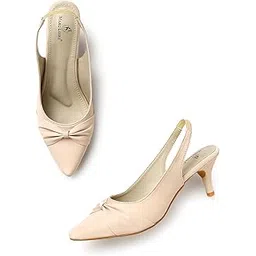 marc loire Women Slip on Embellished Pointed Toe Kitten Heel Pumps for Party & Formal Wear-picture-35