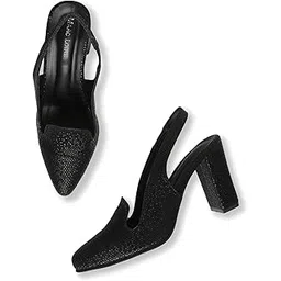 marc loire Women's High Heel Pump Shoes Pointy Toe Stilettos, Black - 2 UK-picture-20