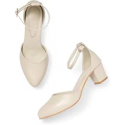 marc loire Women’s Pointed Toe Block Heel Fashion Sandals with Buckled Ankle Strap-picture-12