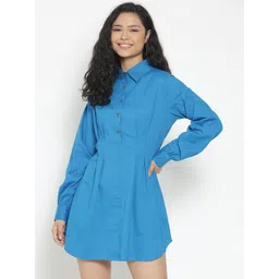 MARC LOUIS Blue Shirt Dress-picture-8
