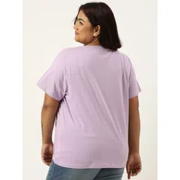 MARCA Bold Plus Size Floral Printed Round Neck Bio Finish Cotton Regular T-shirt image 3