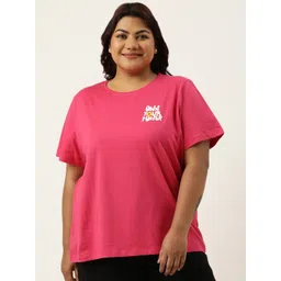 MARCA Bold Plus Size Typography Printed Round Neck Bio Finish Cotton Regular T-shirt-picture-21