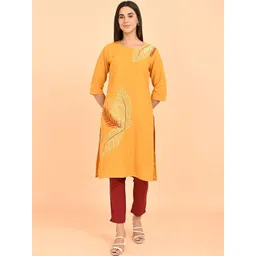 Marcia Women Floral Printed Regular Pure Cotton Kurta with Trousers-picture-34