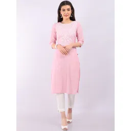 Marcia Women Pink Ethnic Motifs Embroidered Kurta-picture-41