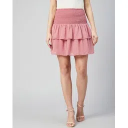 marie claire A-line Mini Skirt with Elasticated Waist-picture-14