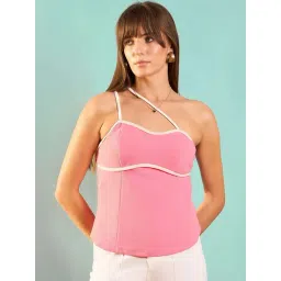 Marie Claire Baby Pink Plain Crop Top-picture-32