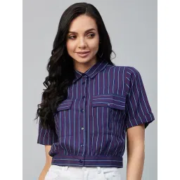 Marie Claire Blue Striped Shirt-picture-16