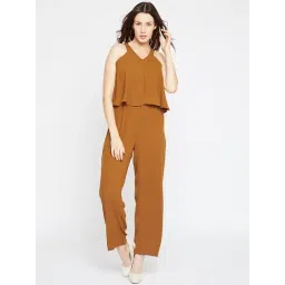 Marie Claire Brown Sleeveless Jumpsuit-picture-14