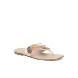 Marie Claire by Bata Women's Beige Thong Sandals-picture-17