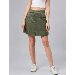 Marie Claire Green A-Line Mini Skirt-picture-42