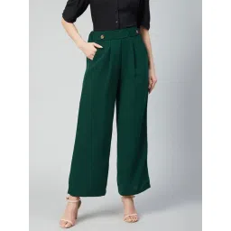 Marie Claire Green Mid Rise Regular Fit Trousers-picture-28
