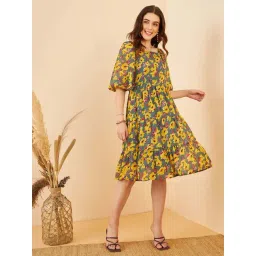 Marie Claire Multicolored Floral Print A-Line Dress-picture-43