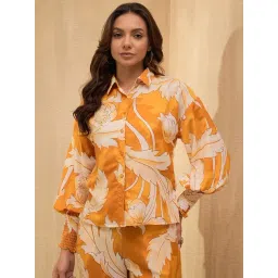 Marie Claire Mustard Floral Print Shirt-picture-43