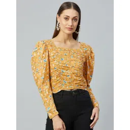 Marie Claire Mustard Floral Print Top-picture-25