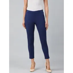 Marie Claire Navy Mid Rise Regular Fit Trousers-picture-24