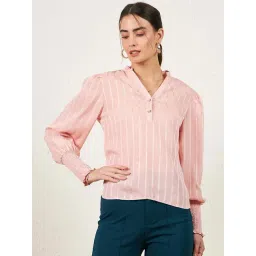 Marie Claire Peach Striped Top-picture-43
