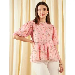 Marie Claire Pink Floral Print Top-picture-33