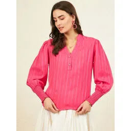 Marie Claire Pink Striped Top-picture-43