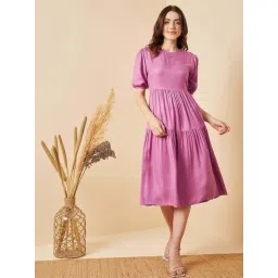 Marie Claire Purple A-Line Dress-picture-18