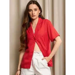 Marie Claire Red Plain Top-picture-26