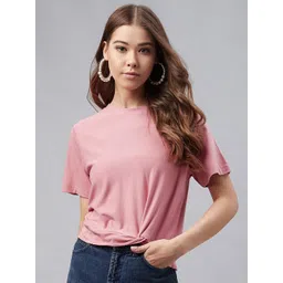 Marie Claire Solid Round Neck T-shirt-picture-11