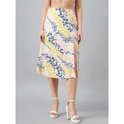 Marie Claire White Floral Print Midi Skirt-picture-38