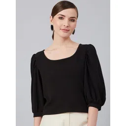 Marie Claire Women Black Solid Top-picture-39